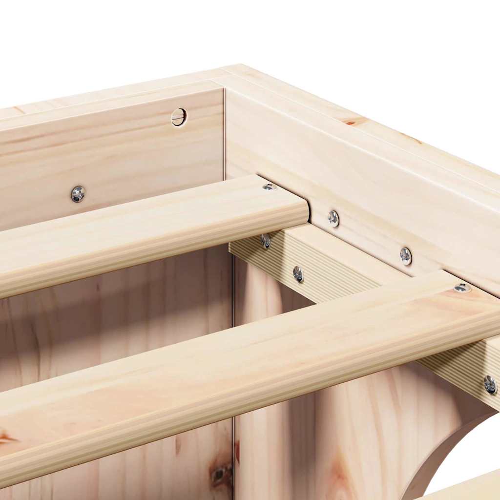 Bettgestell Massives Kiefernholz 120 x 200 cm Massivholz Kiefer