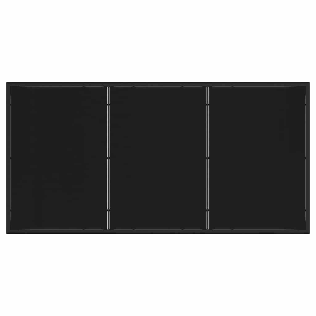 Garten Essgruppe 7 pcs Schwarz PVC-Rattan