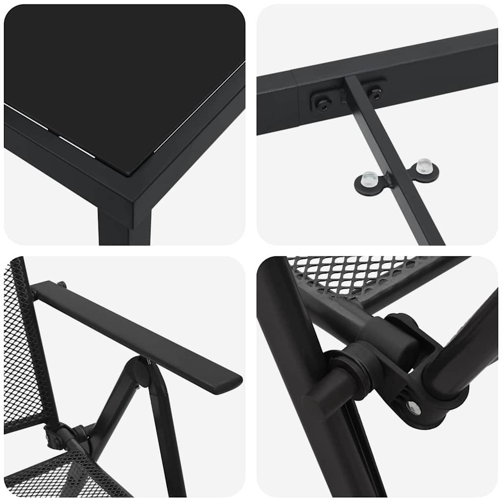 Garten Essgruppe 7 pcs Anthrazit Stahl