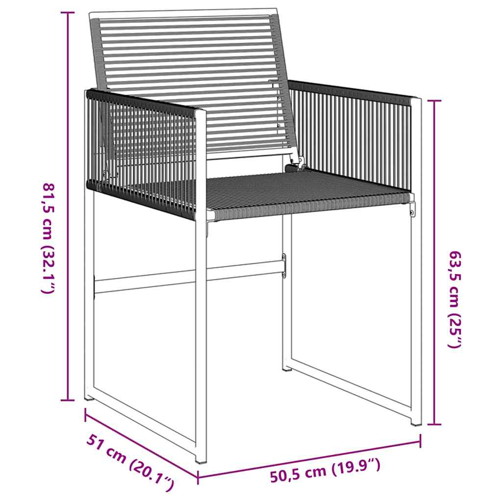 Garten Essgruppe 5 pcs Schwarz Poly Rattan