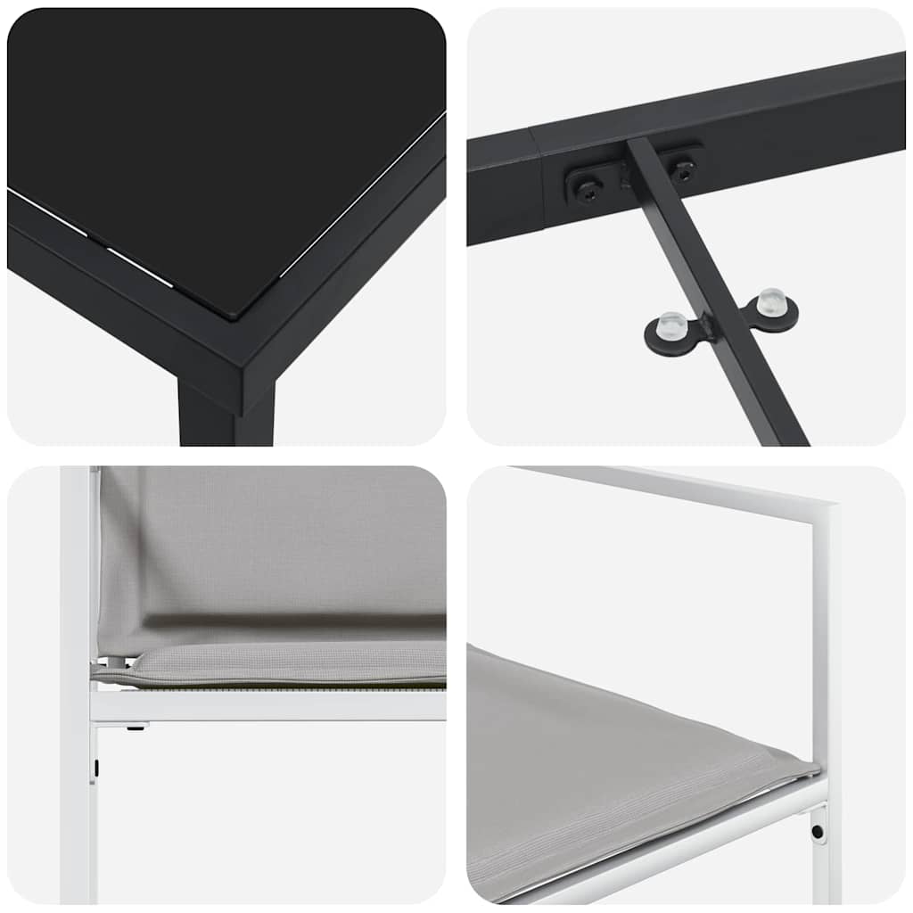 Garten Essgruppe 5 pcs Weiß 140 x 70 x 73 cm