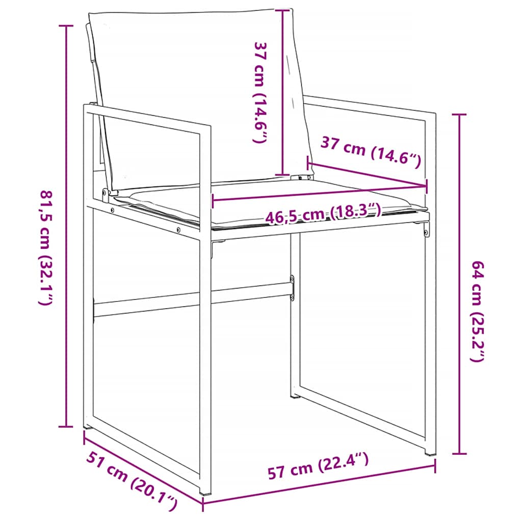 Garten Essgruppe 5 pcs Weiß 160 x 80 x 73 cm