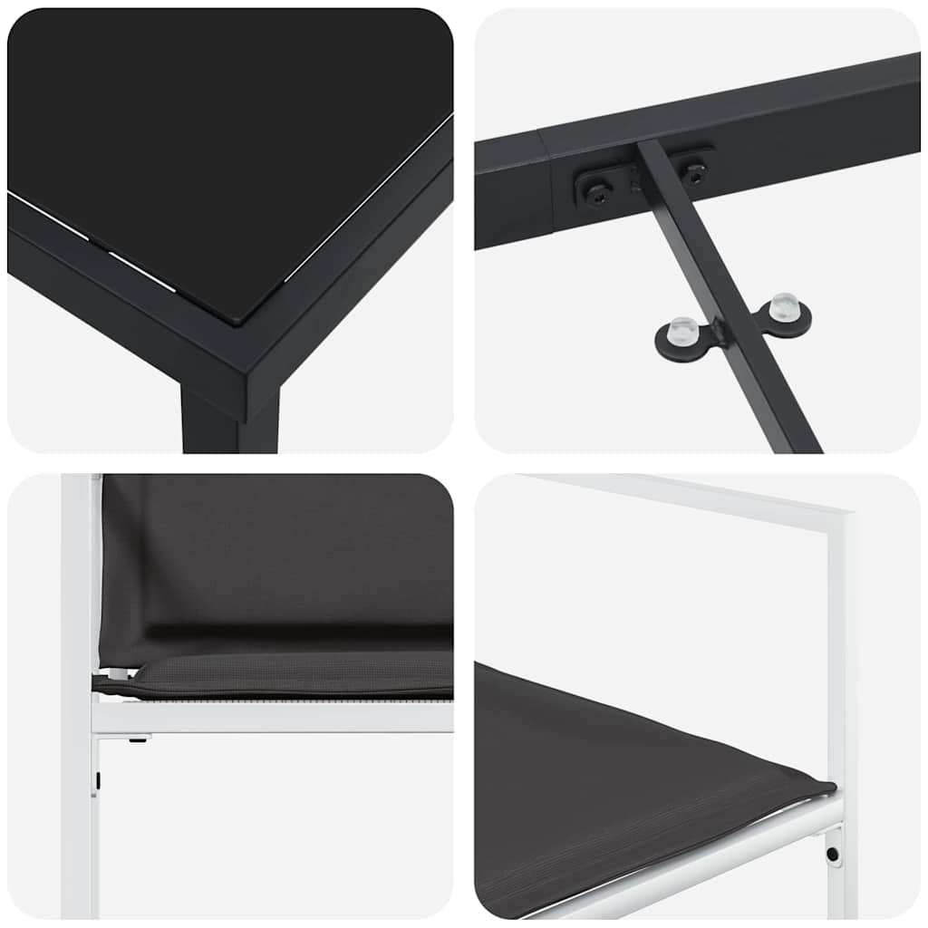 Garten Essgruppe 5 pcs Weiß 160 x 80 x 73 cm