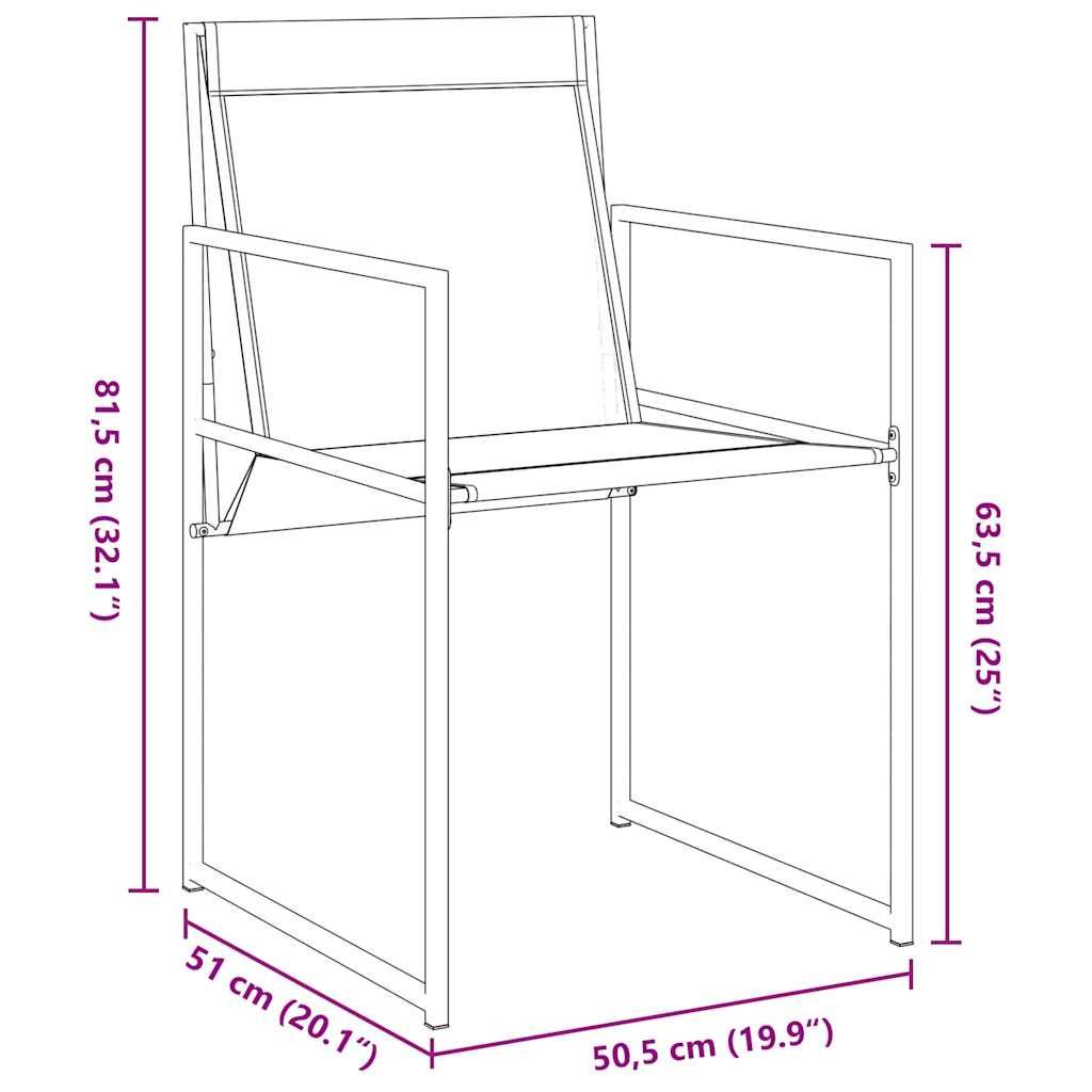 Garten Essgruppe 5 pcs Schwarz