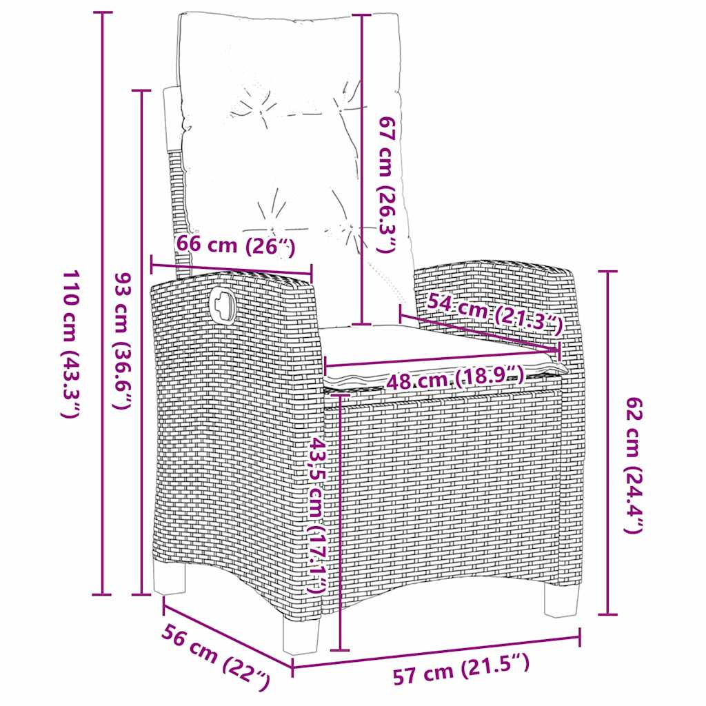 Garten Essgruppe 7 pcs Grau Poly-Rattan