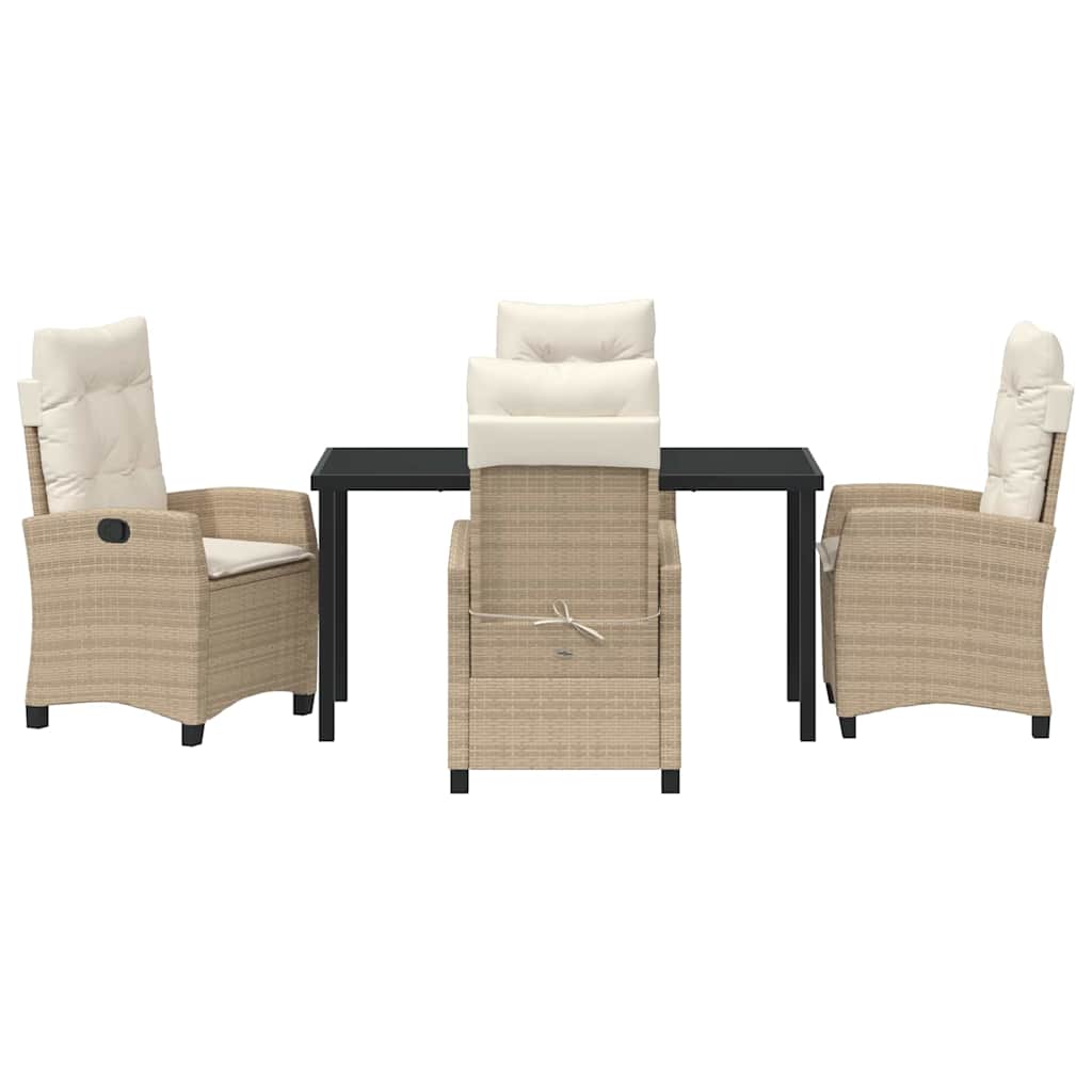 Garten Essgruppe 5 pcs Beige Poly-Rattan