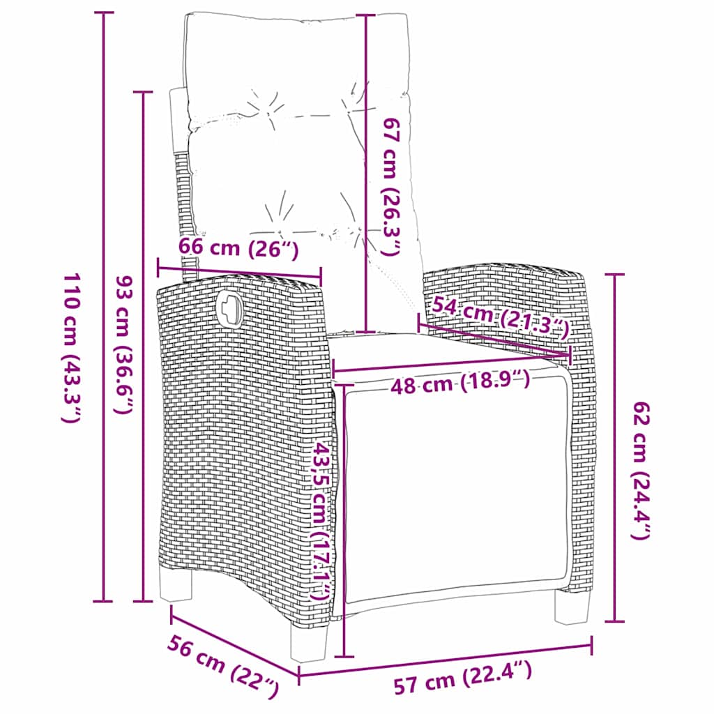 Garten Essgruppe 7 pcs Grau Poly-Rattan