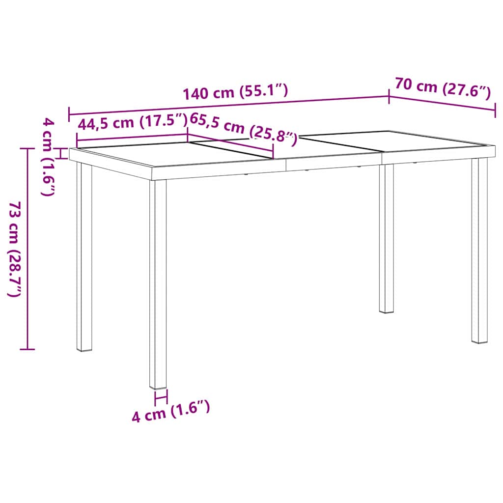 Garten Essgruppe 5 pcs Braun Poly-Rattan