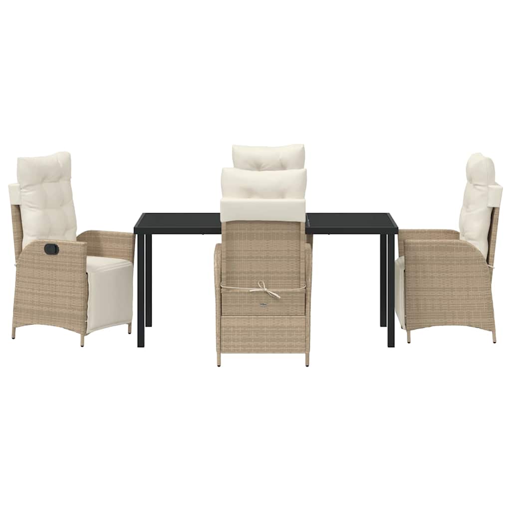Garten Essgruppe 5 pcs Beige Poly Rattan