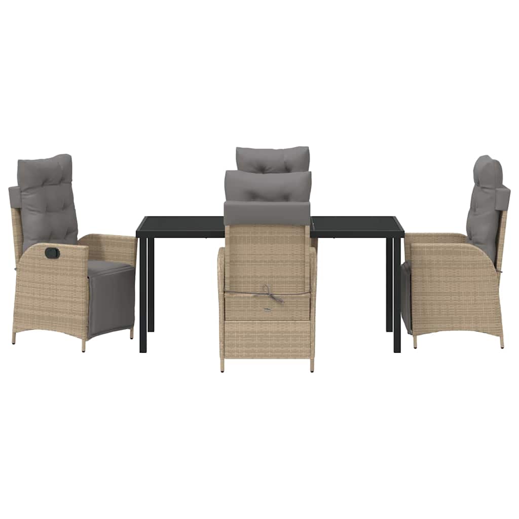 Garten Essgruppe 5 pcs Beige Poly Rattan