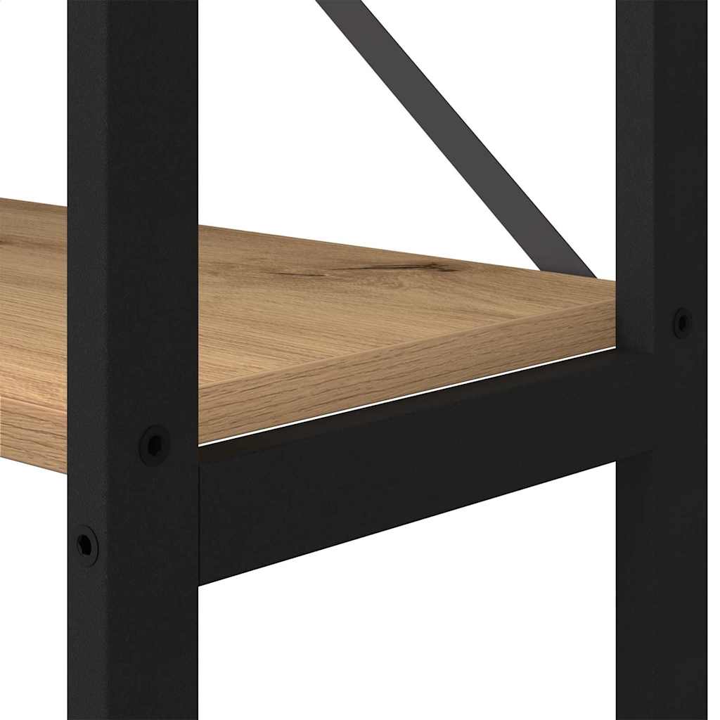 Regal Eiche handwerklich 156 x 25 x 167.5 cm Holzwerkstoff