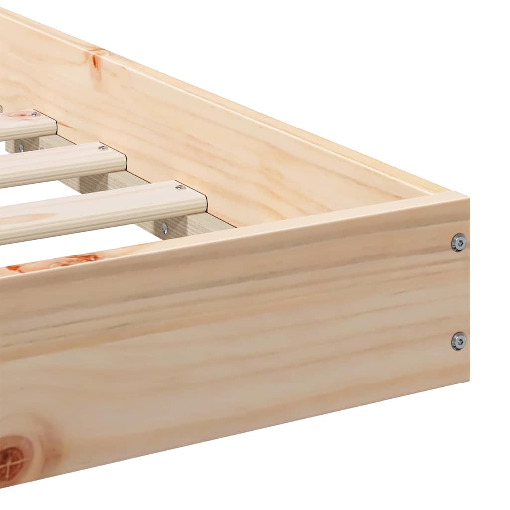 Bettgestell Braun 75 x 190 cm Massivholz Kiefer
