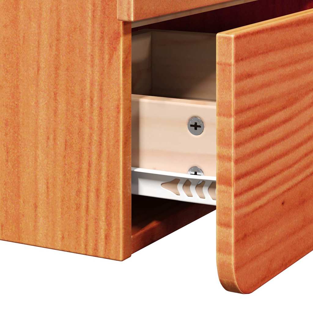 Nachttisch Wachsbraun 39 x 34 x 33 cm Kiefer Massivholz