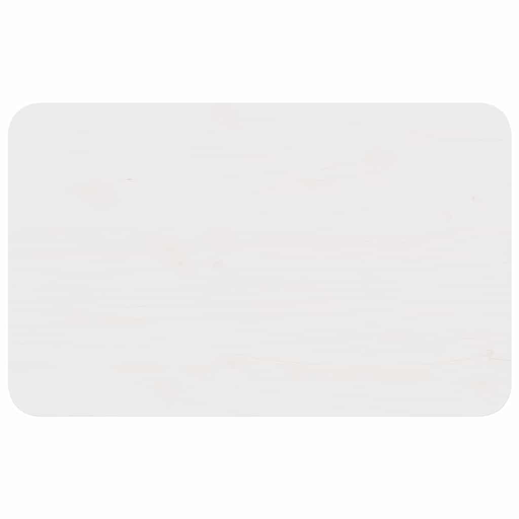 Couchtisch Weiß 80 x 50 x 31 cm Massivholz Kiefer