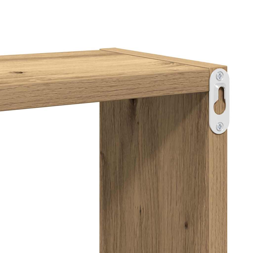 Wandregale 4 pcs Artisan-Eiche 26 x 15 x 26 cm Holzwerkstoff