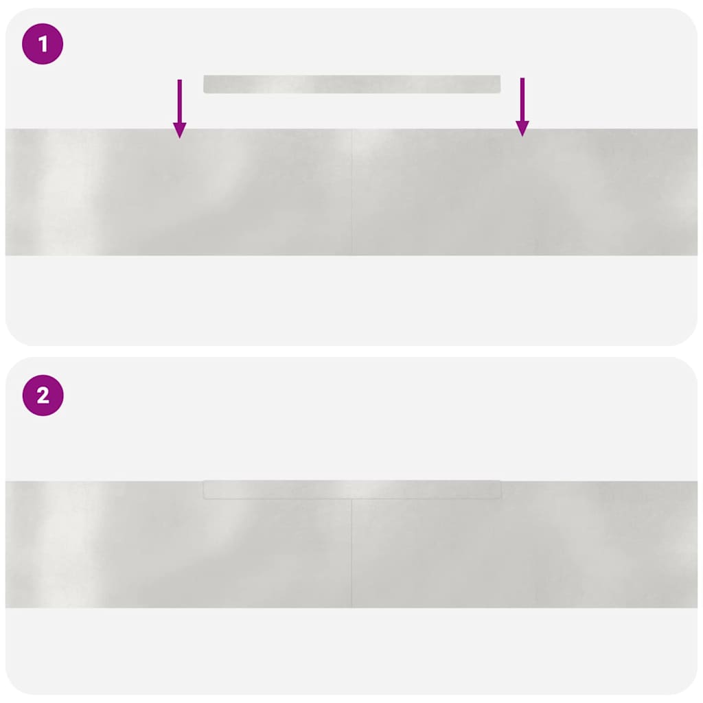 Rasenrand 4 pcs Silber 450 x 15 cm Edelstahl