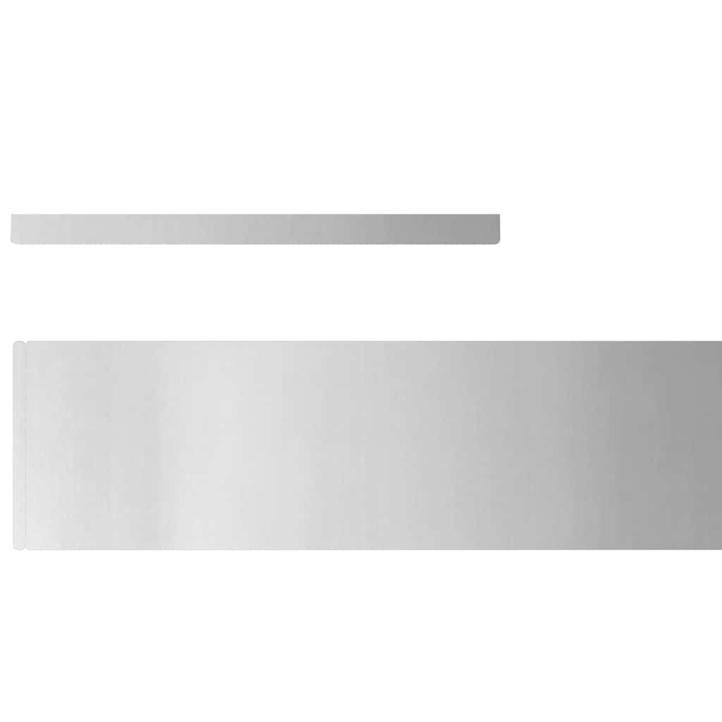 Rasenrand Silber 450 x 15 cm Verzinkter Stahl