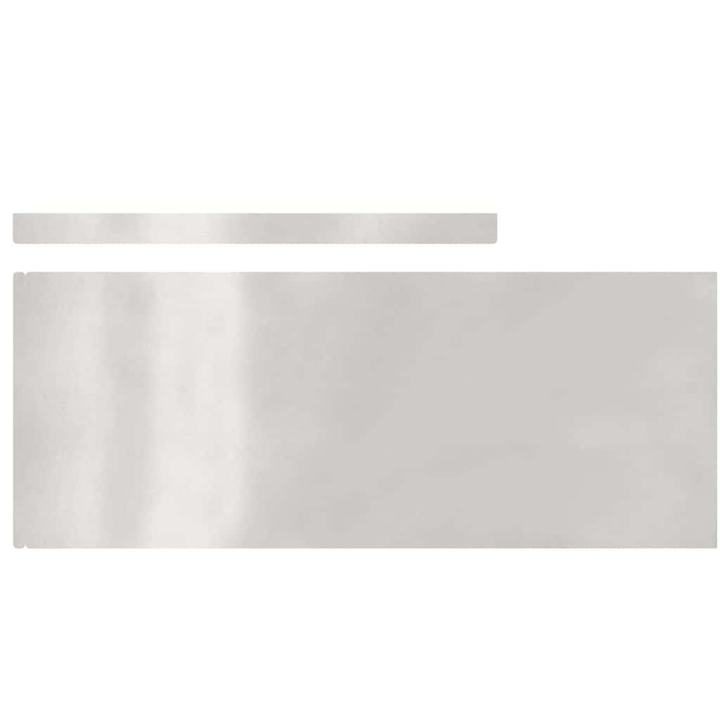 Rasenrand 4 pcs Silber 450 x 20 cm Edelstahl