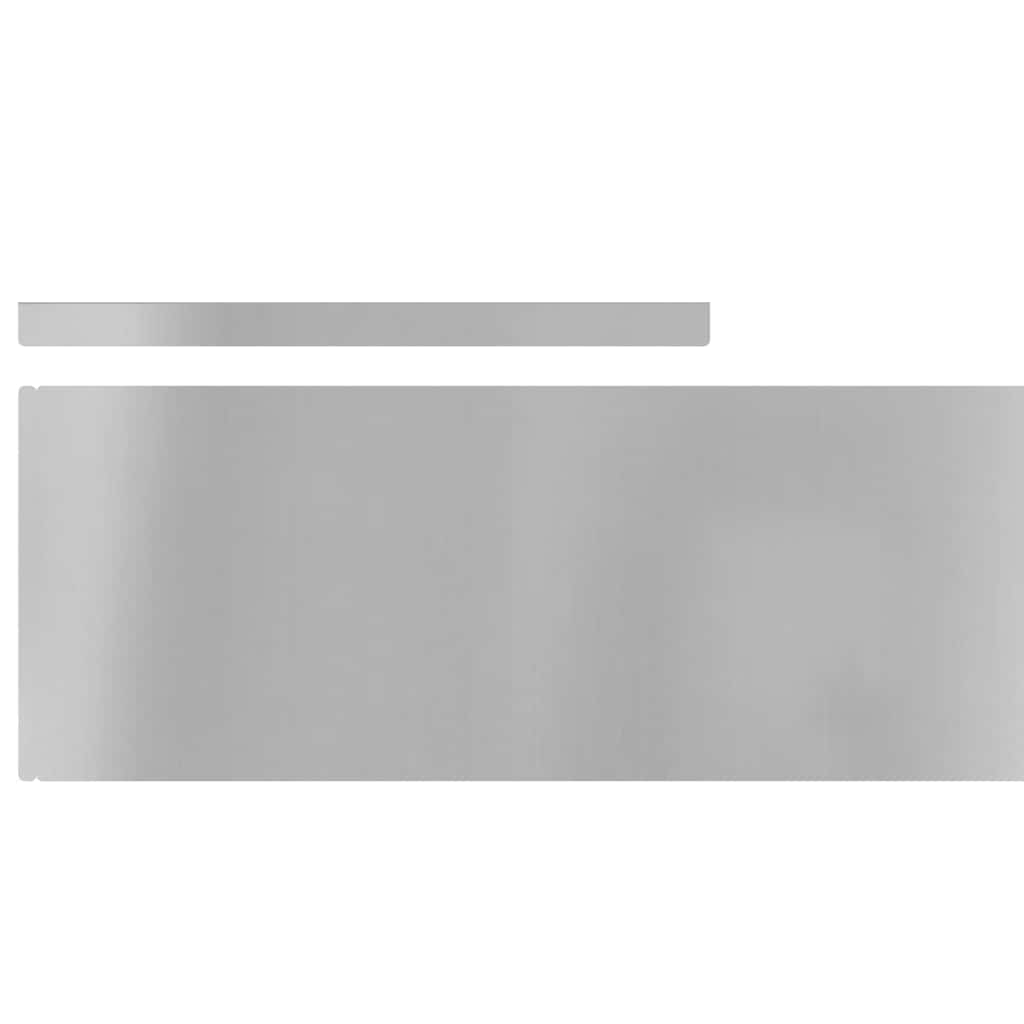 Rasenrand Silber 450 x 20 cm Verzinkter Stahl