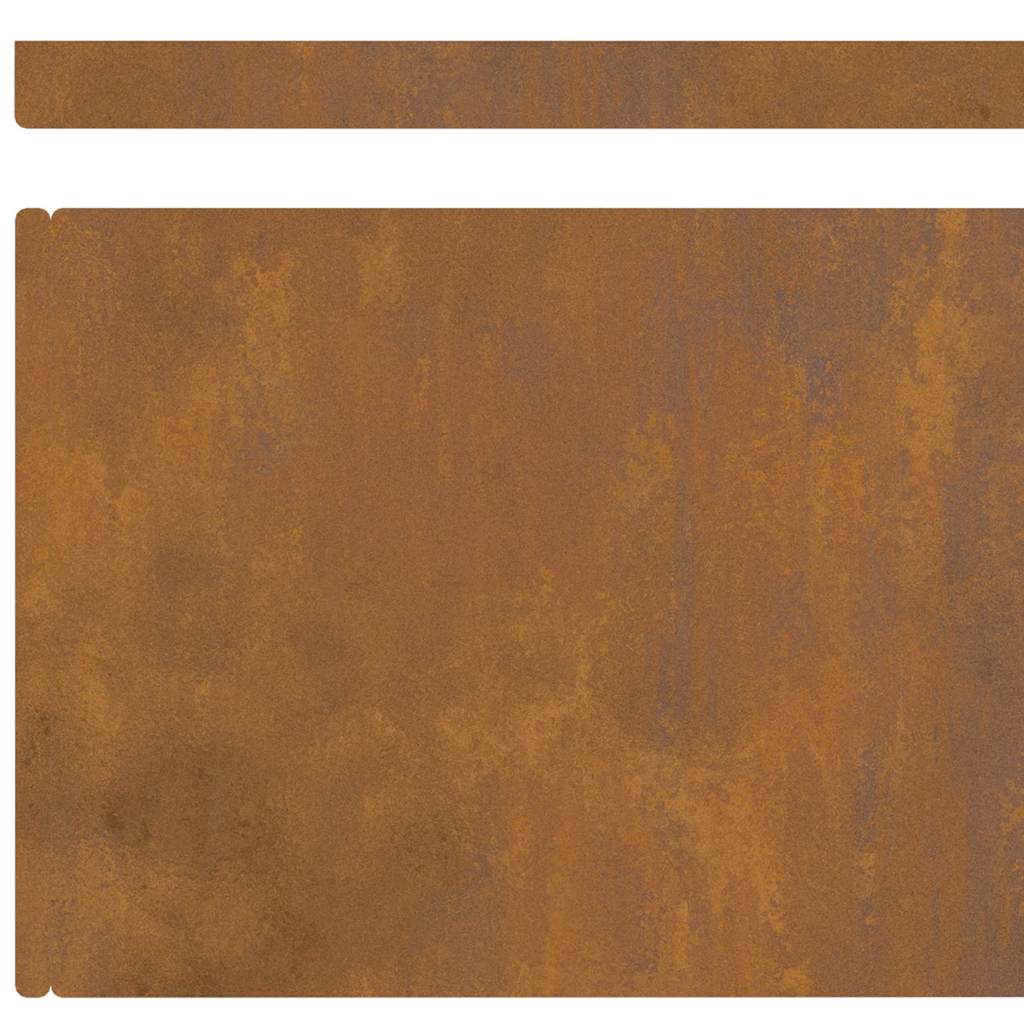 Rasenrand 4 pcs Rostig 450 x 20 cm Wetterfeststahl