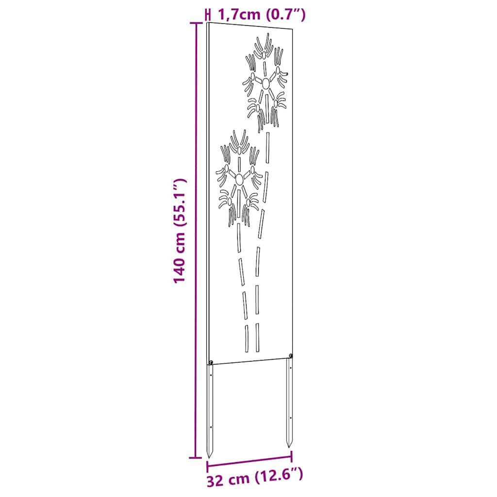 Garten Sichtschutz-Leinwand Weiß 32 x 140 cm