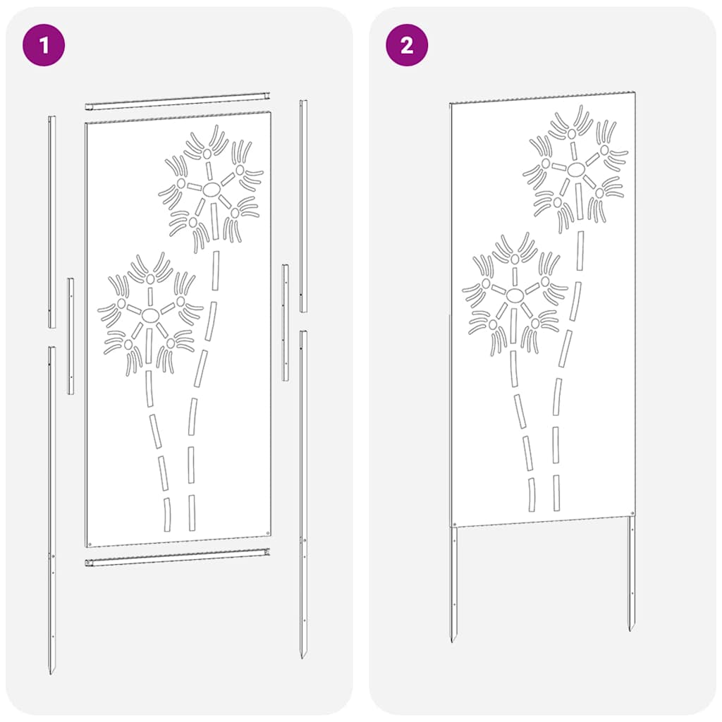 Garten Sichtschutz-Leinwand Silber 50 x 140 cm Edelstahl