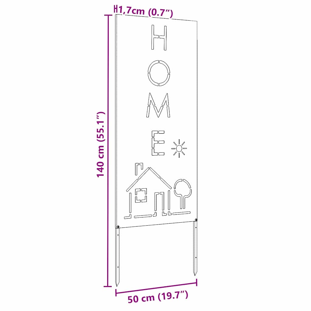 Garten Sichtschutz-Leinwand Silber 50 x 140 cm Verzinkter Stahl
