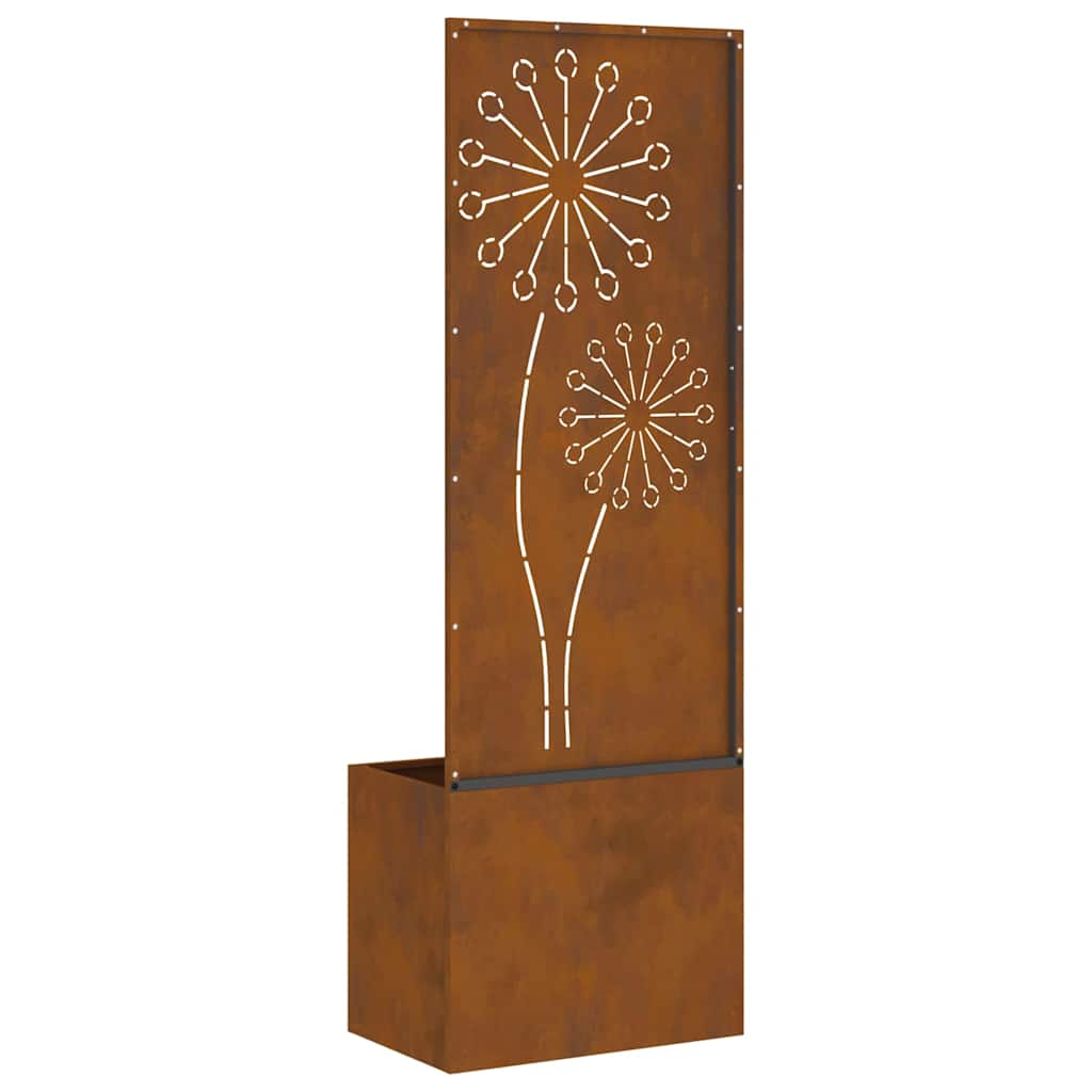 Garten Sichtschutz-Leinwand Rostig 50 x 140 cm Wetterfeststahl