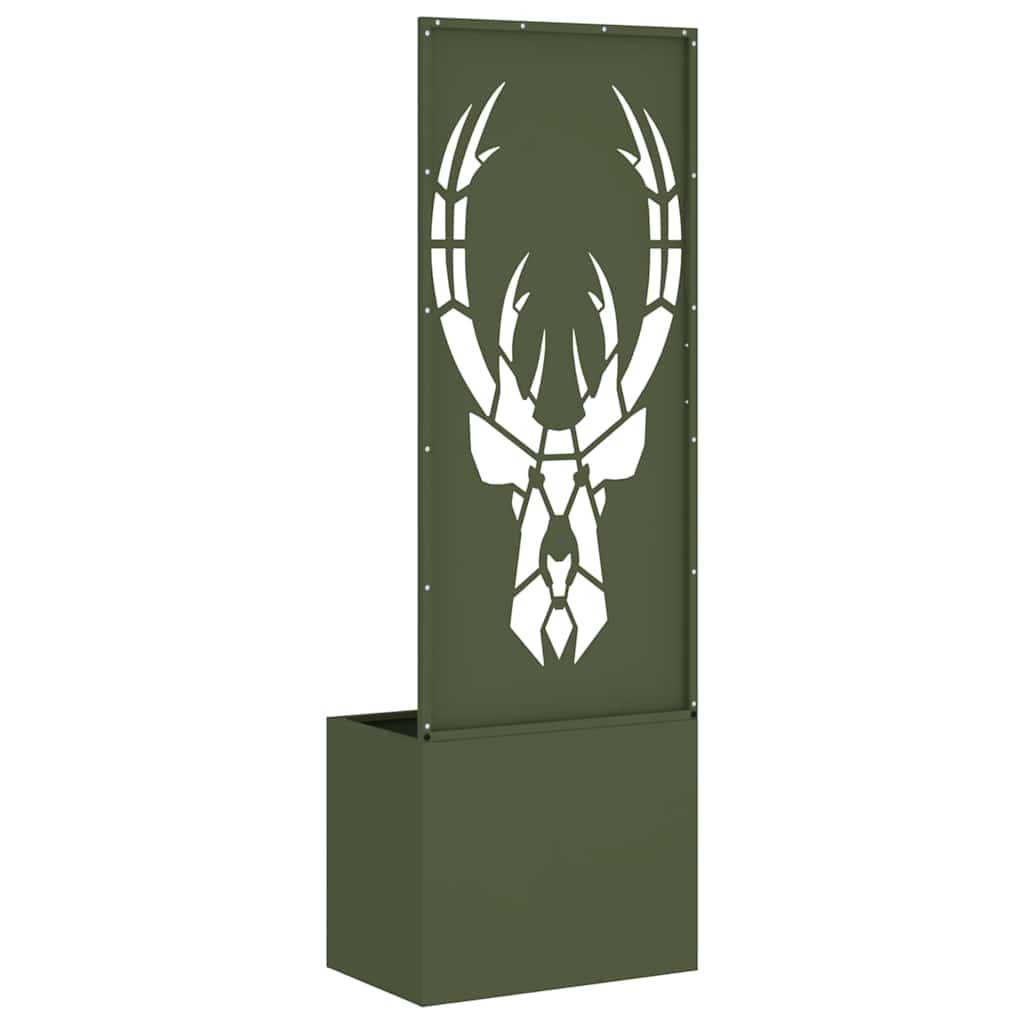 Garten Sichtschutz-Leinwand Tiermuster Olivgrün 50 x 140 cm