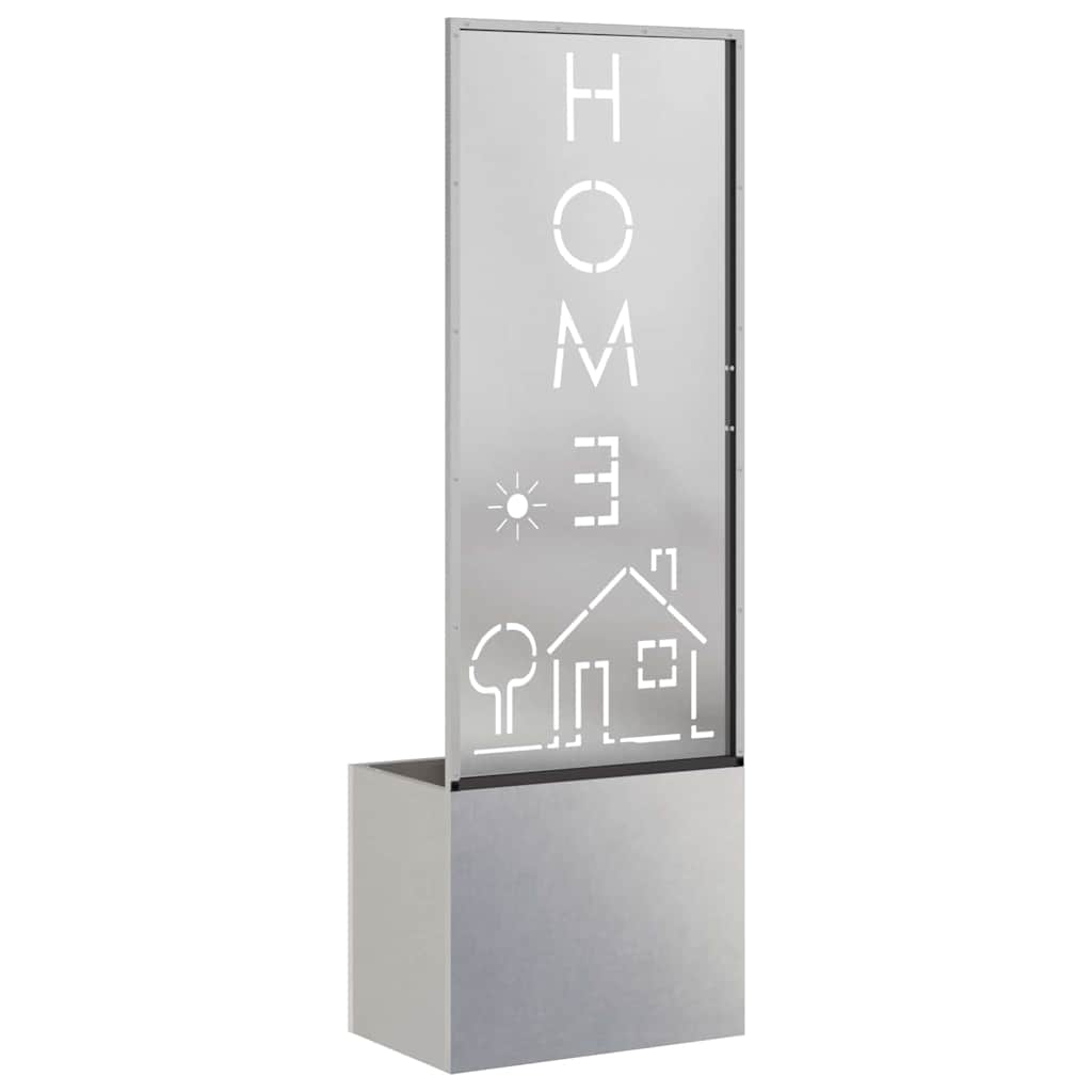 Garten Sichtschutz-Leinwand Silber 50 x 140 cm Edelstahl