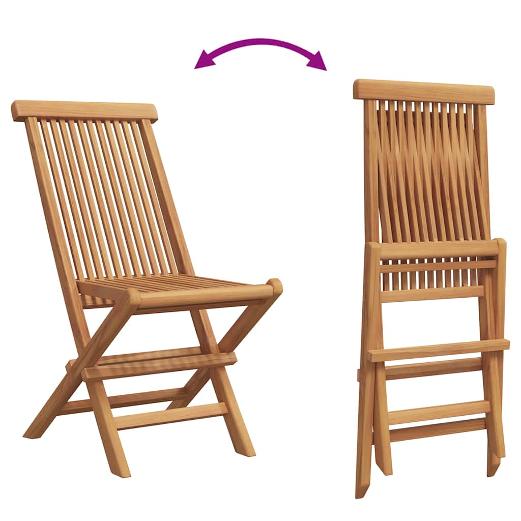 Garten Essgruppe 5 pcs Braun Massivholz Teak