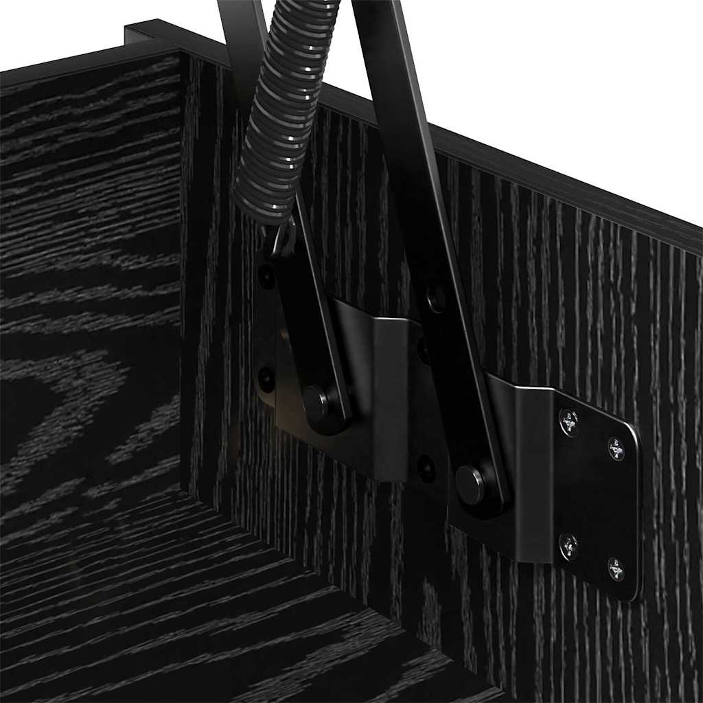 Couchtisch Schwarz Eichen-Optik 80 x 50.5 x 41.5 cm