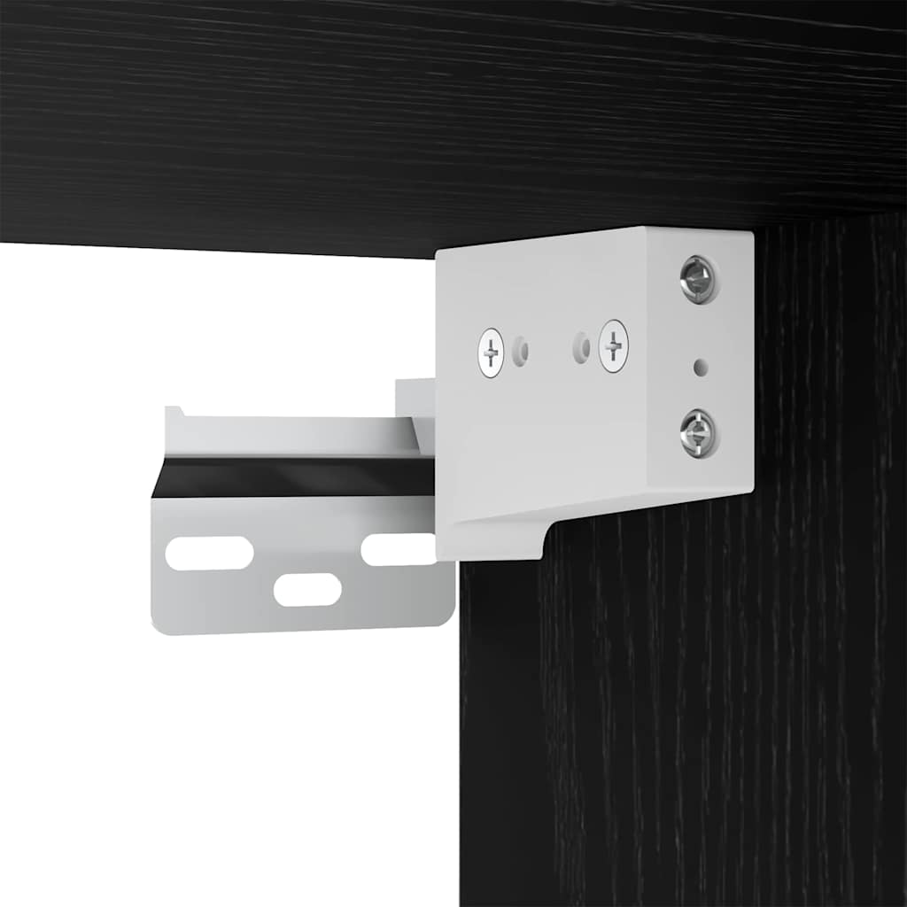 Spiegelschrank mit Regal Schwarz Eichen-Optik 91 x 15 x 76.5 cm