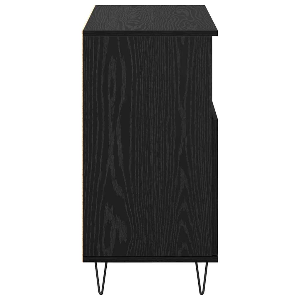 Sideboard Schwarz Eichen-Optik 60 x 35 x 70 cm Holzwerkstoff