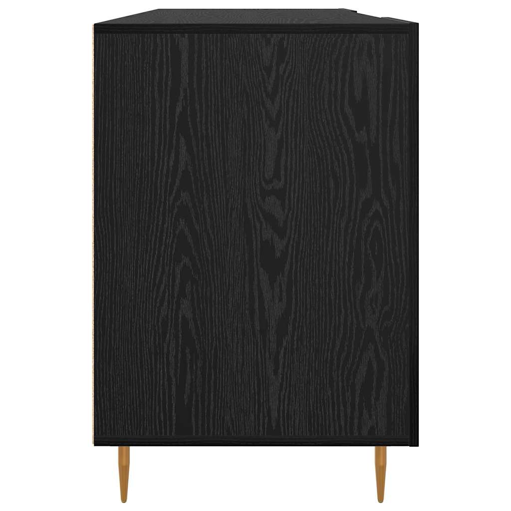 Schreibtisch mit Regal Schwarz Eichen-Optik 140 x 50 x 75 cm