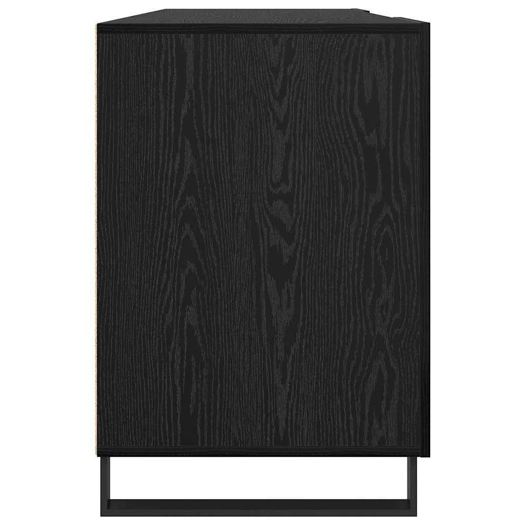 Schreibtisch mit Regal Schwarz Eichen-Optik 140 x 50 x 75 cm