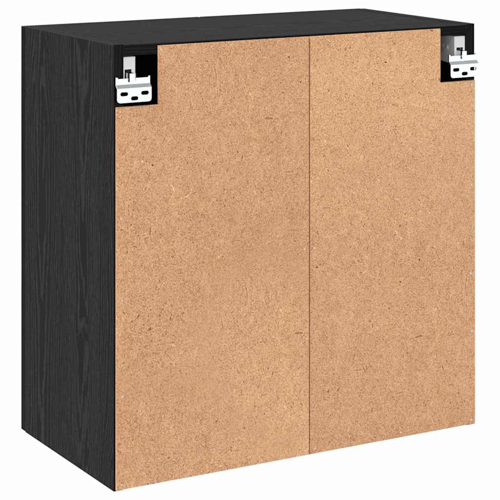 Wandschrank Schwarz Eichen-Optik 60 x 31 x 60 cm Holzwerkstoff