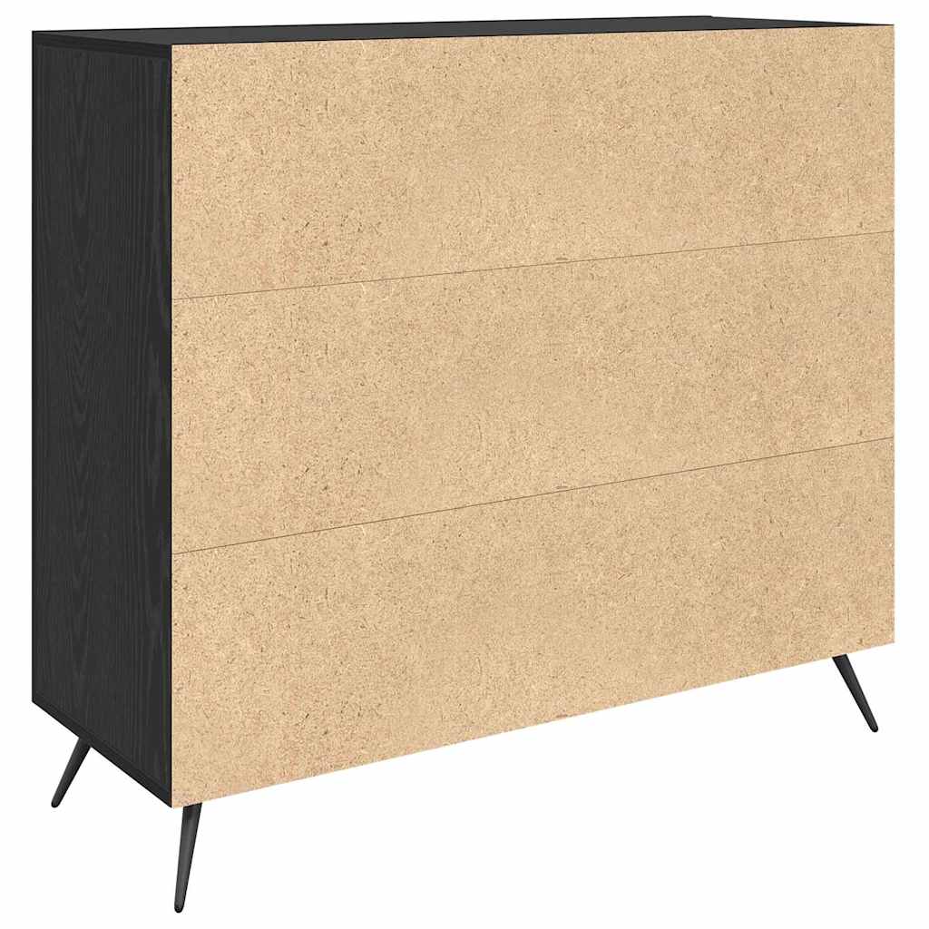 Sideboard Schwarz 90 x 34 x 80 cm Holzwerkstoff