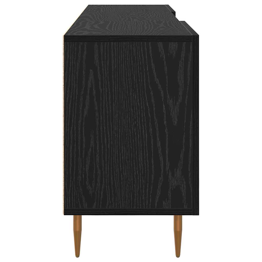 TV-Schränk Schwarz Eichen-Optik 150 x 30 x 50 cm Holzwerkstoff