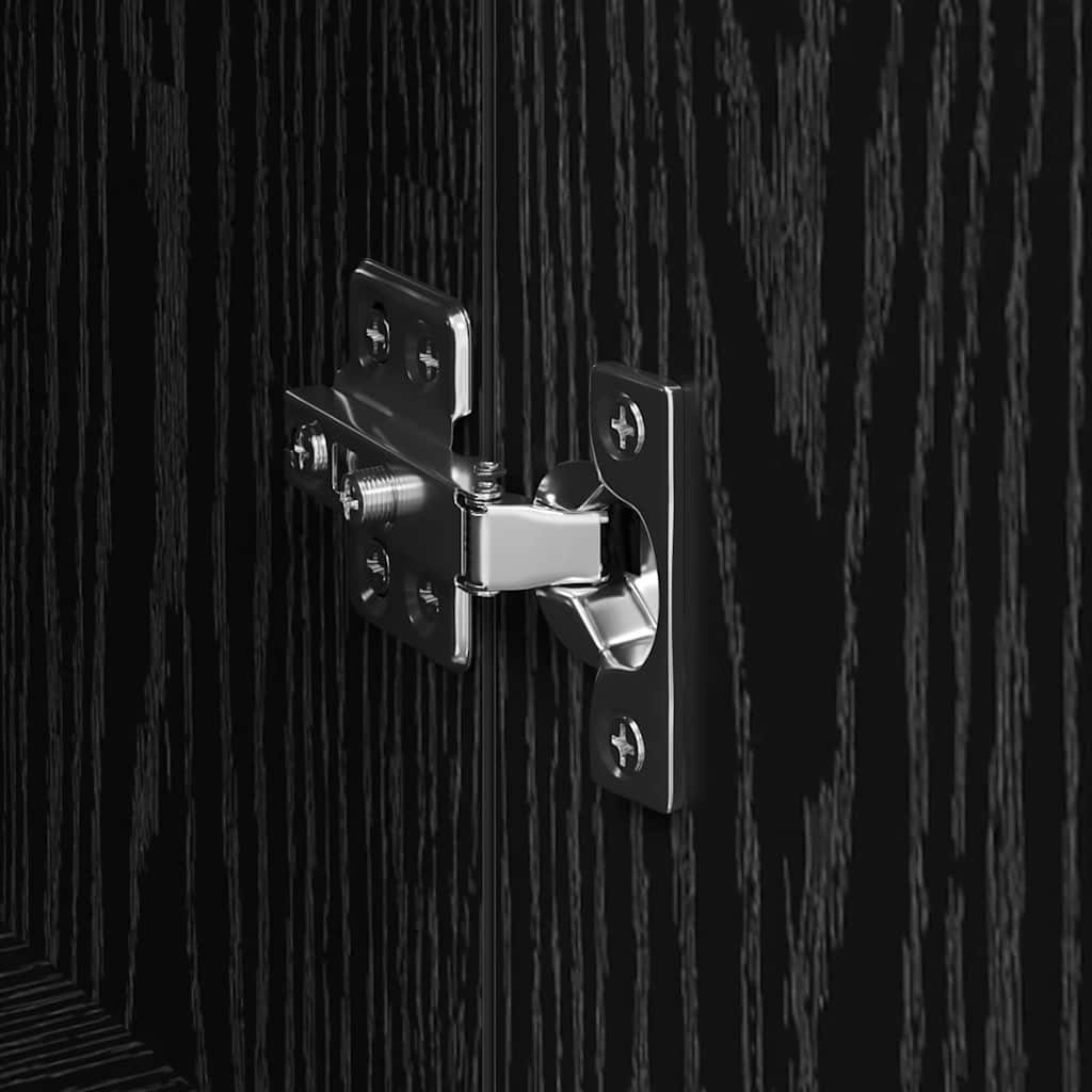 Hochboard Schwarz 60 x 36 x 110 cm Holzwerkstoff