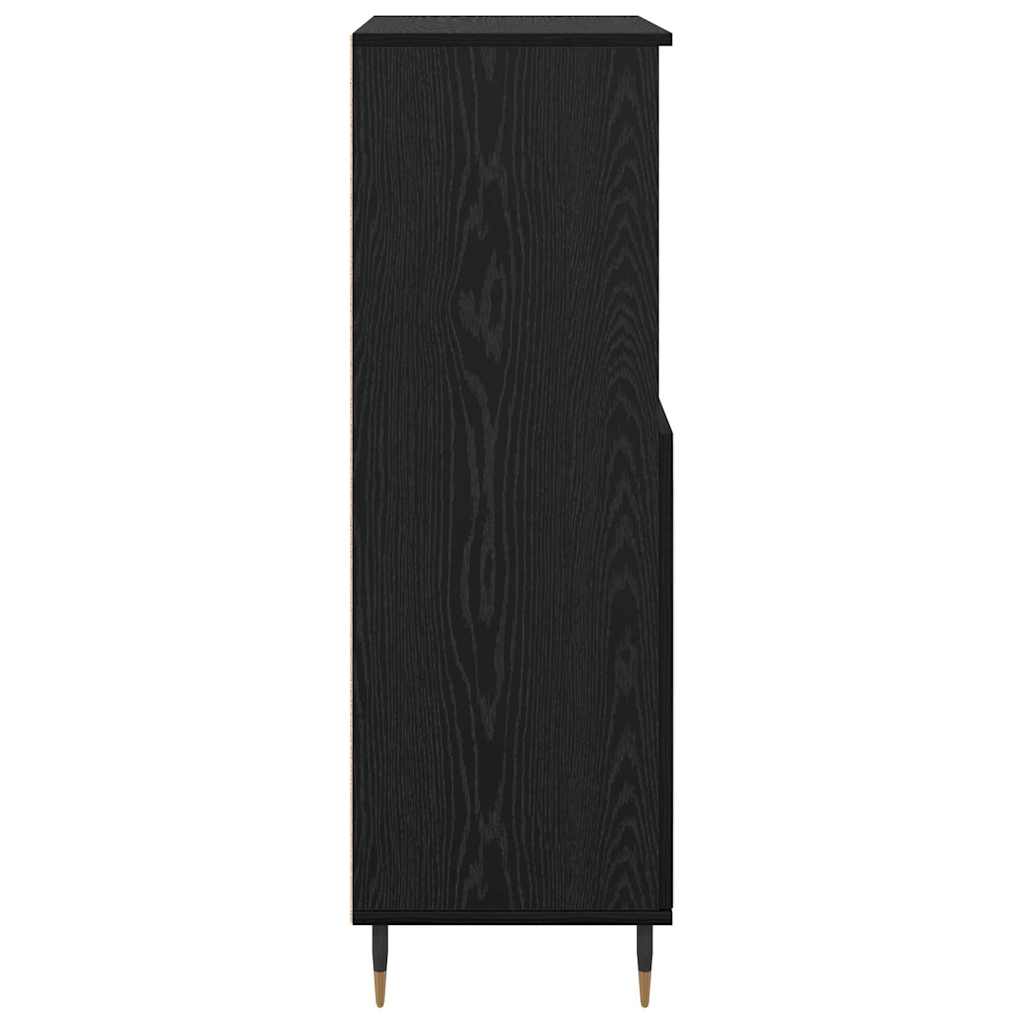 Hochboard Schwarz 60 x 36 x 110 cm Holzwerkstoff