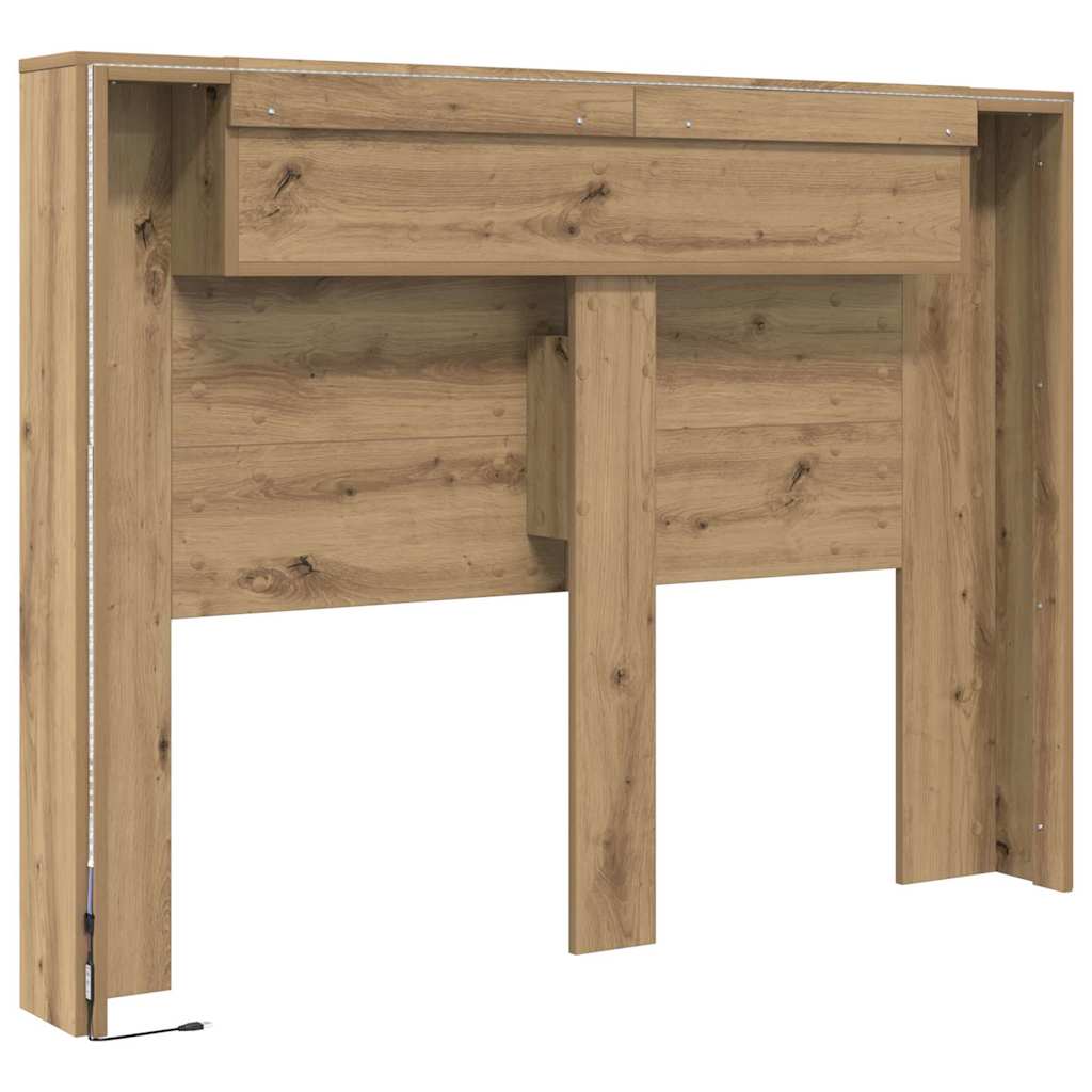 Kopfteil Schrank mit Regal Artisan-Eiche Holzwerkstoff