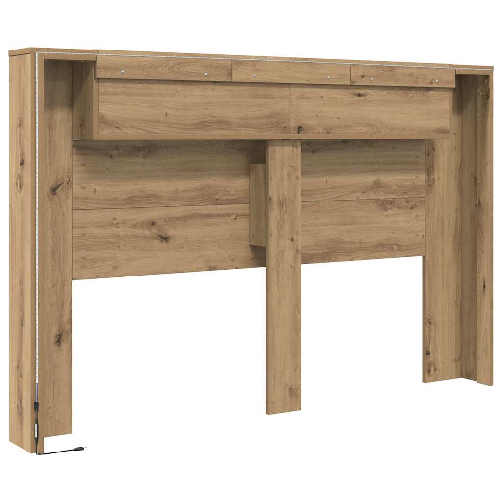 Kopfteil Schrank mit Regal Artisan-Eiche Holzwerkstoff
