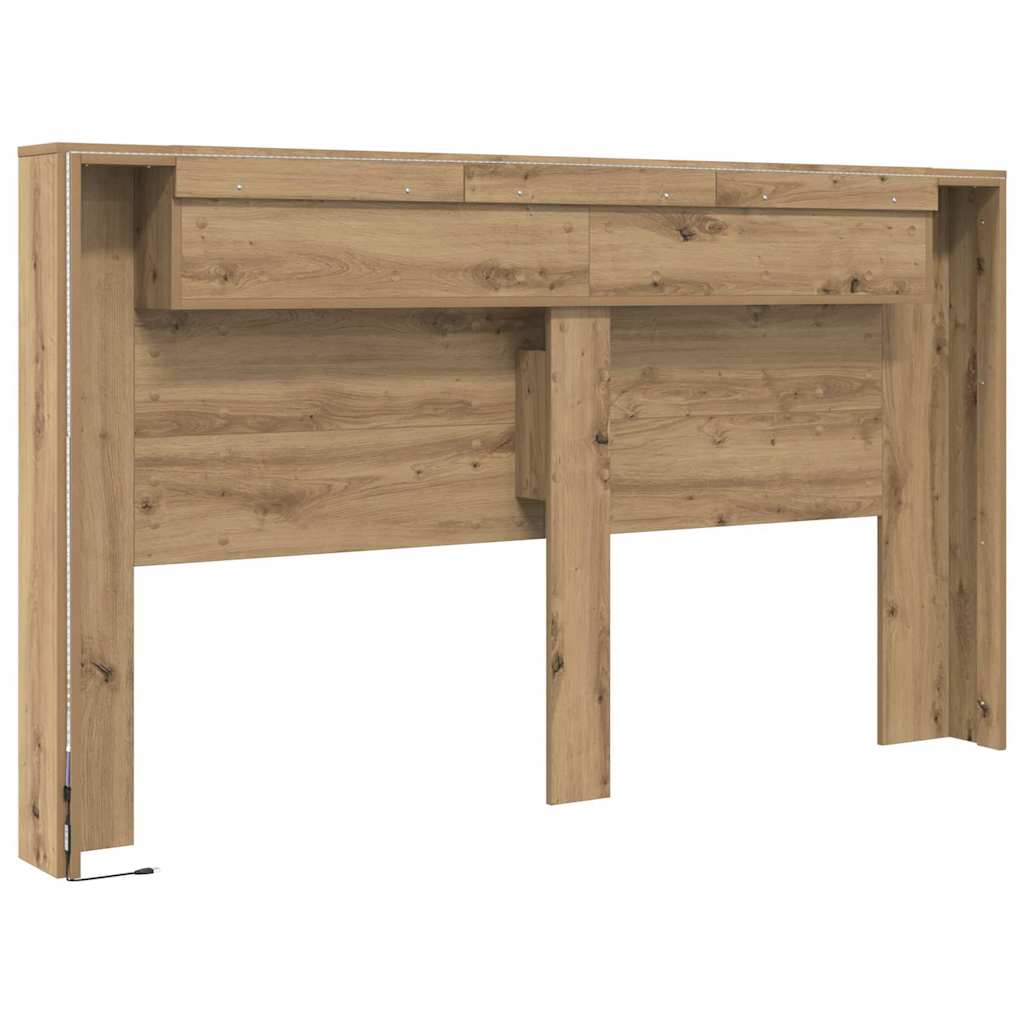Kopfteil Schrank mit Regal Artisan-Eiche 180 x 17 x 104,5 cm