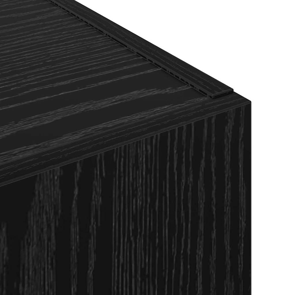 Büroschrank Schwarz Eichen-Optik 60 x 32 x 115 cm Holzwerkstoff