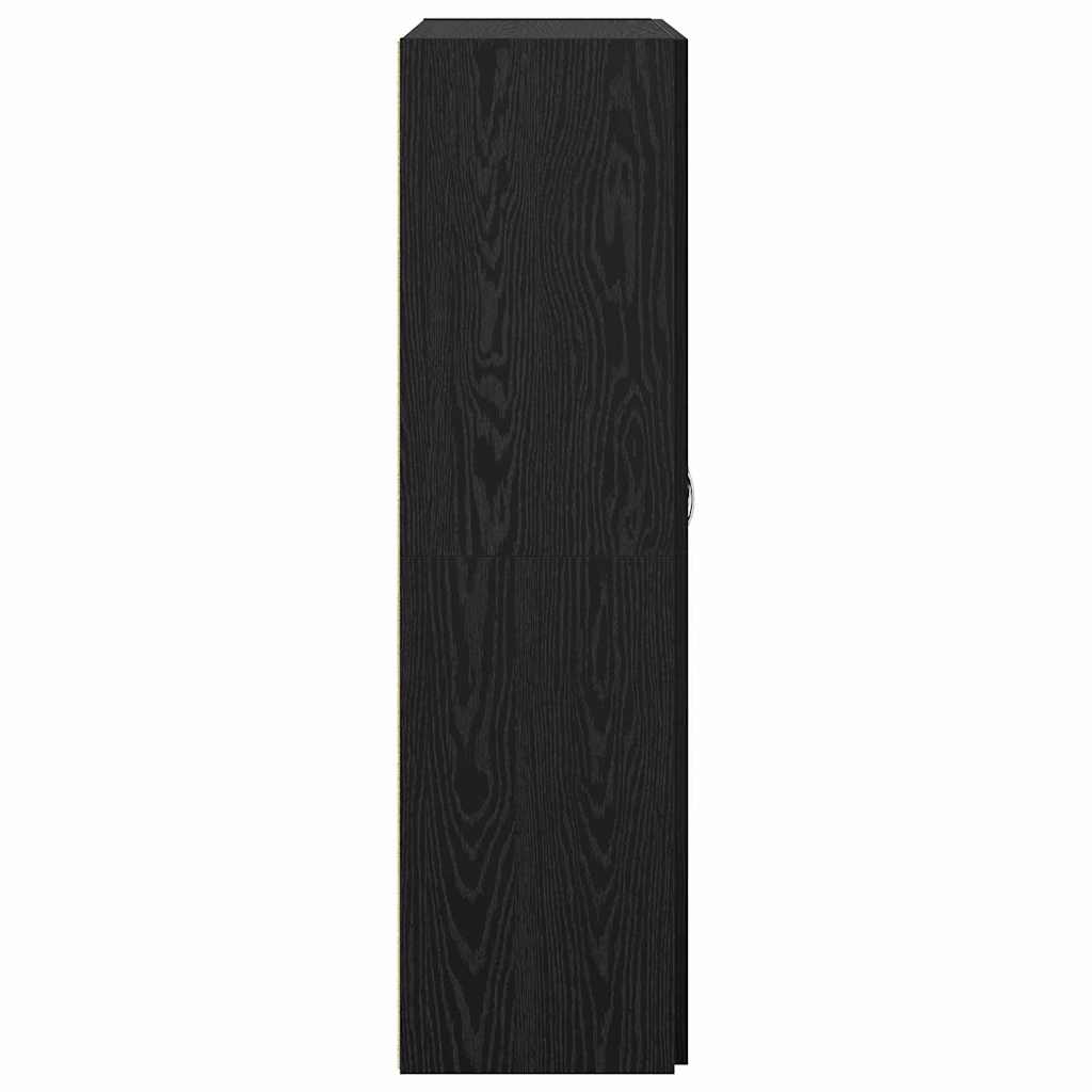 Büroschrank Schwarz Eichen-Optik 60 x 32 x 115 cm Holzwerkstoff