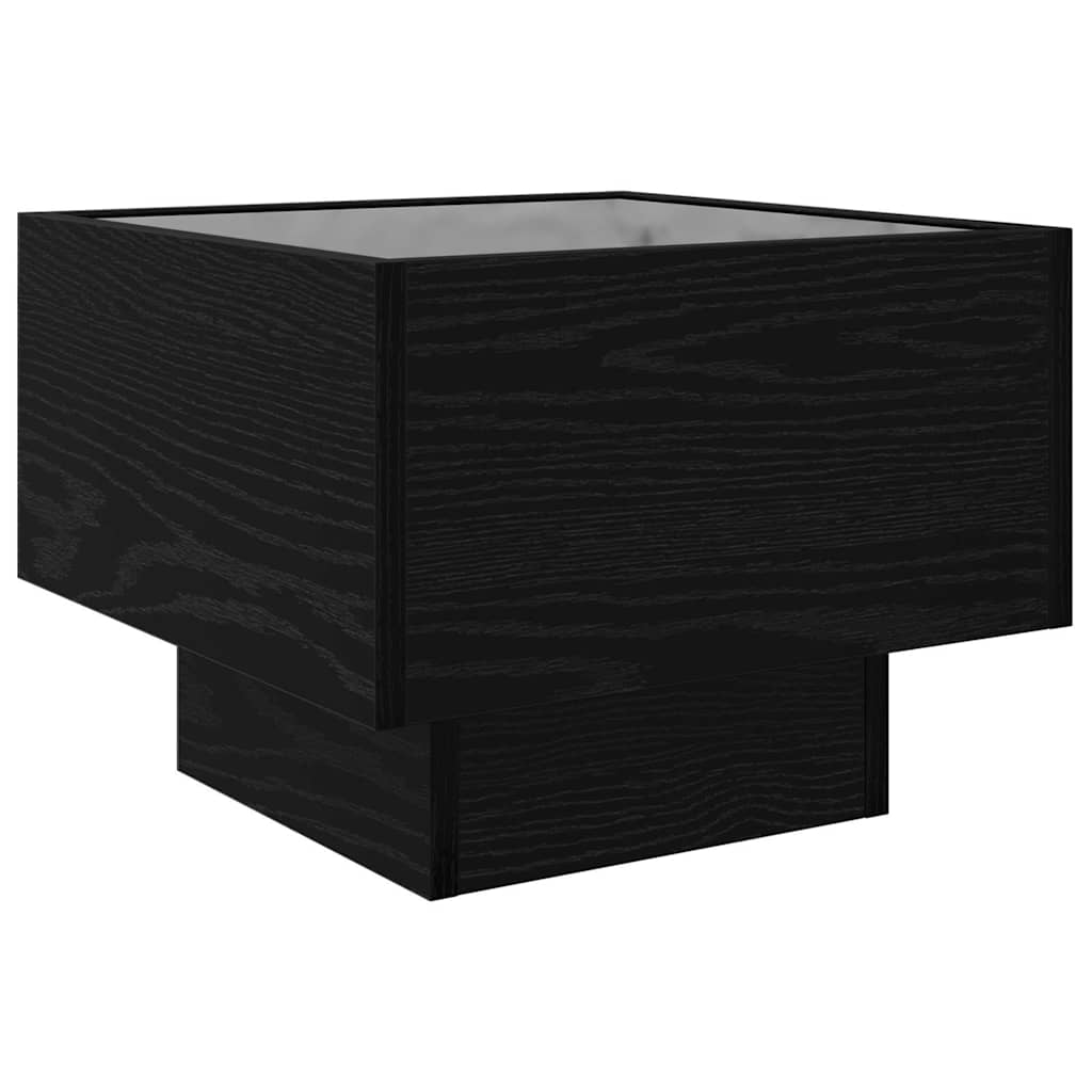 Couchtisch Schwarz Eichen-Optik 40 x 40 x 30 cm Holzwerkstoff