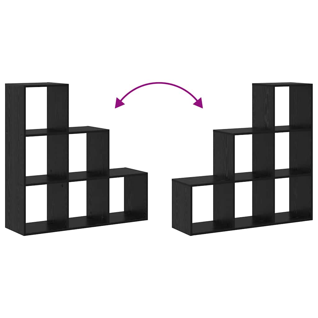 Bücherregal Schwarz Eichen-Optik 99 x 29 x 99 cm Holzwerkstoff