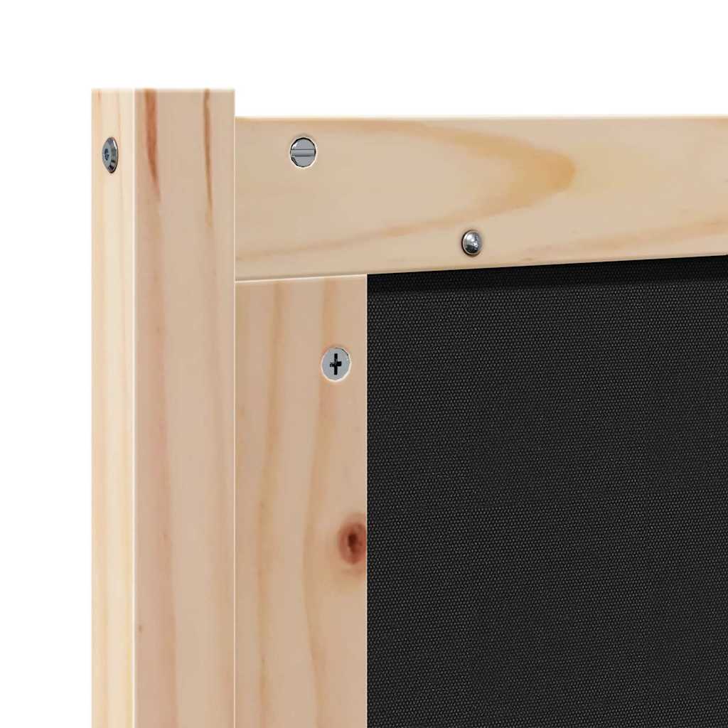 Kopfteil Braun und Dunkelgrau 140 cm Massivholz Kiefer