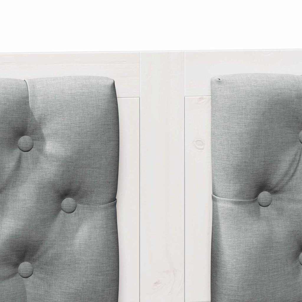 Kopfteil Sonstiges Weiß und Hellgrau 120 cm Massivholz Kiefer